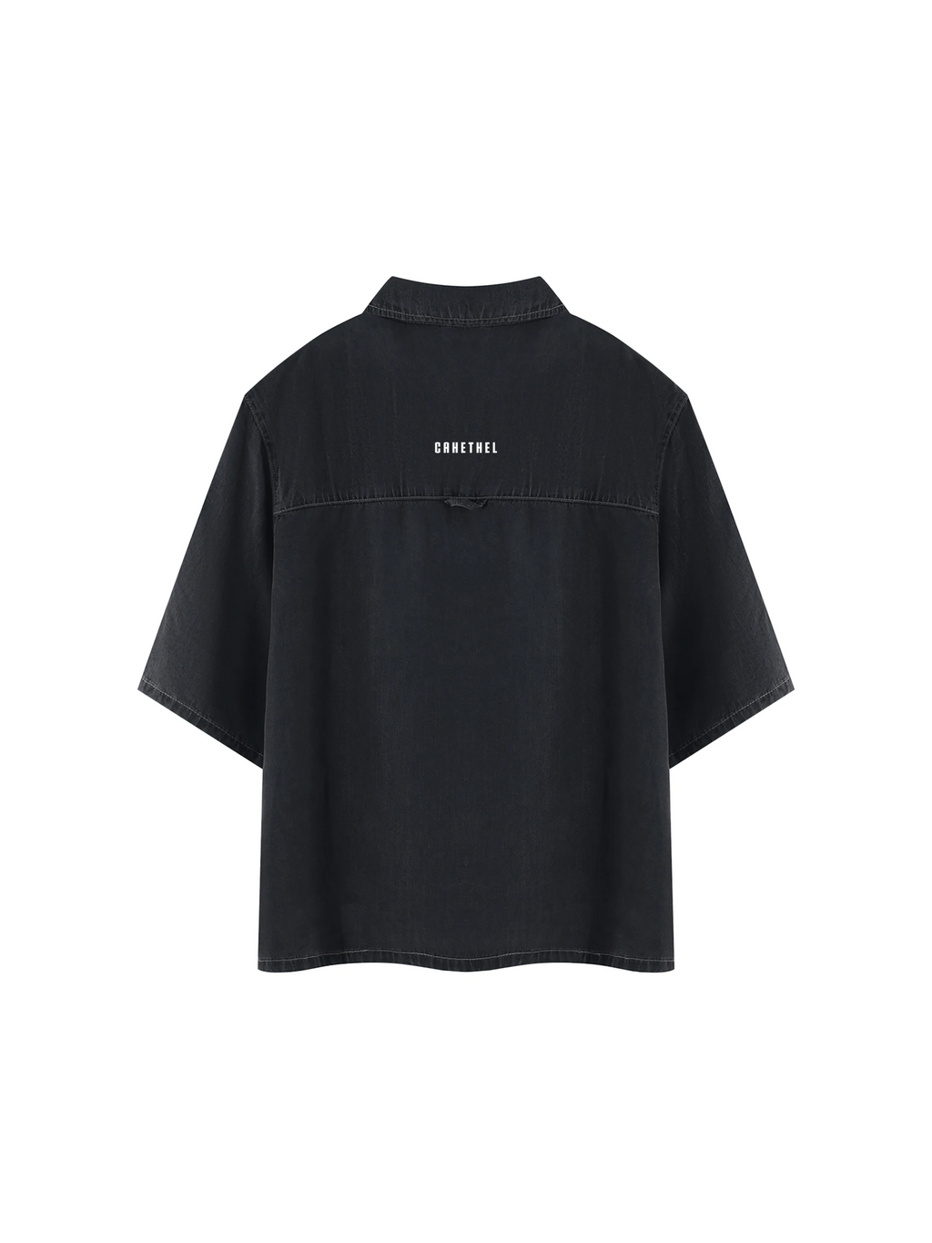 Unisex Vintage Wash Drop Shoulder Lyocell Shirt 2