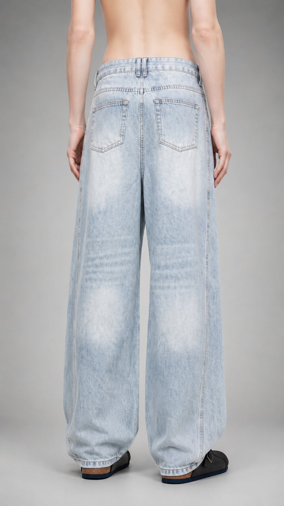 Men's Vintage Wash Sunfade Barrel Leg Jeans