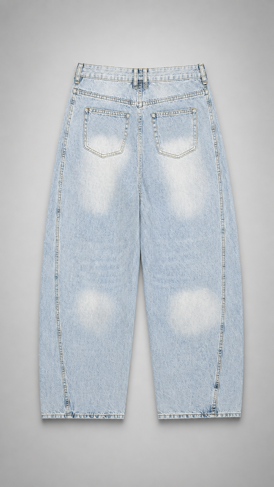 Men's Vintage Wash Sunfade Barrel Leg Jeans