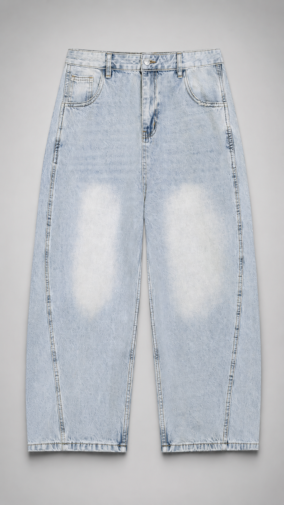 Men's Vintage Wash Sunfade Barrel Leg Jeans
