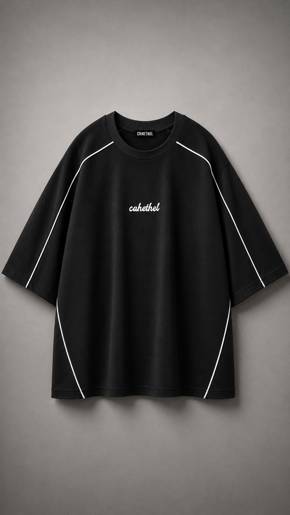 Unisex Heavyweight Boxy Piping T-Shirt