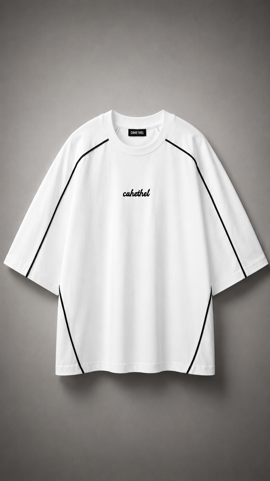 Unisex Heavyweight Boxy Piping T-Shirt