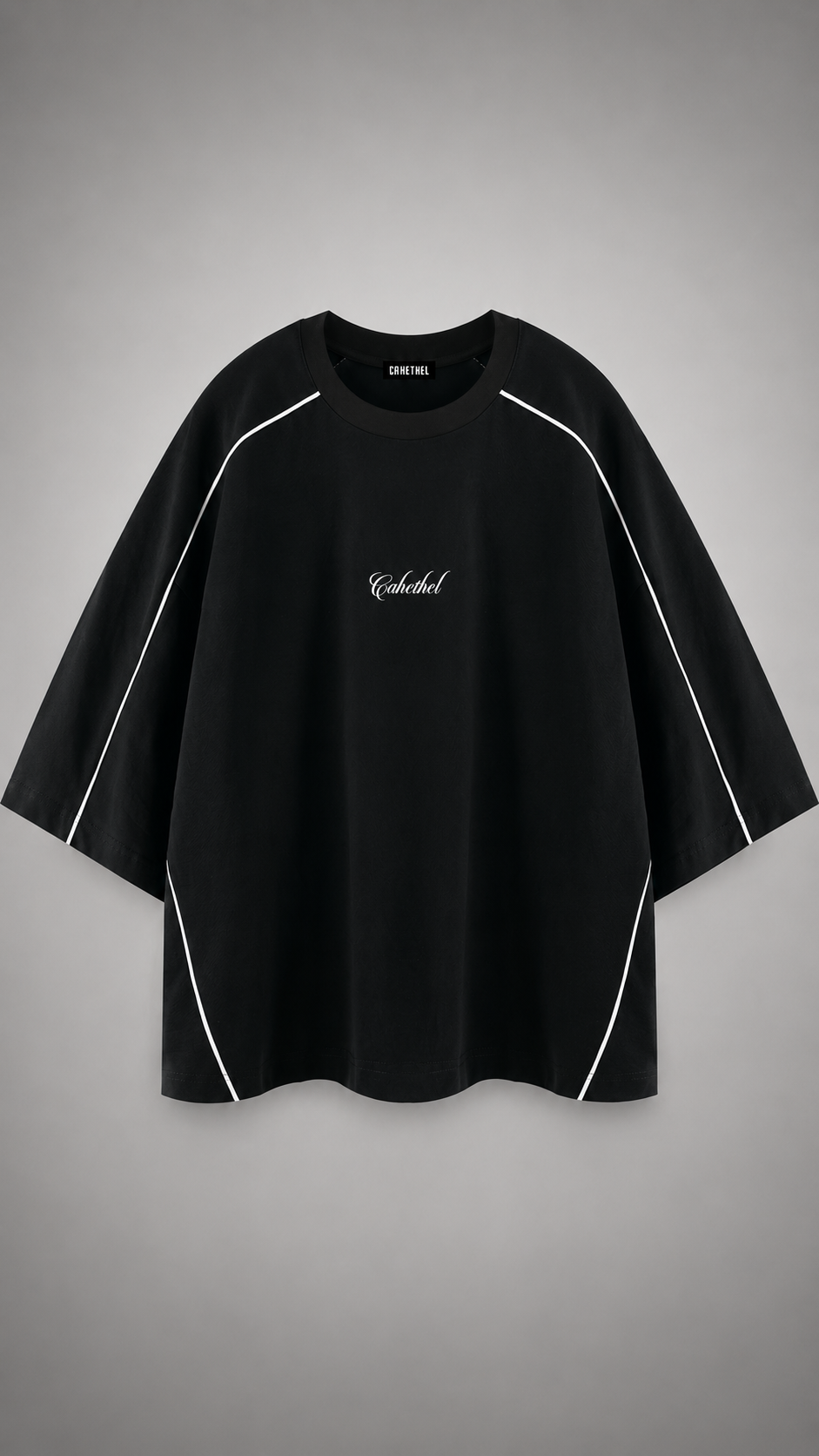 Unisex Heavyweight Boxy Piping T-Shirt