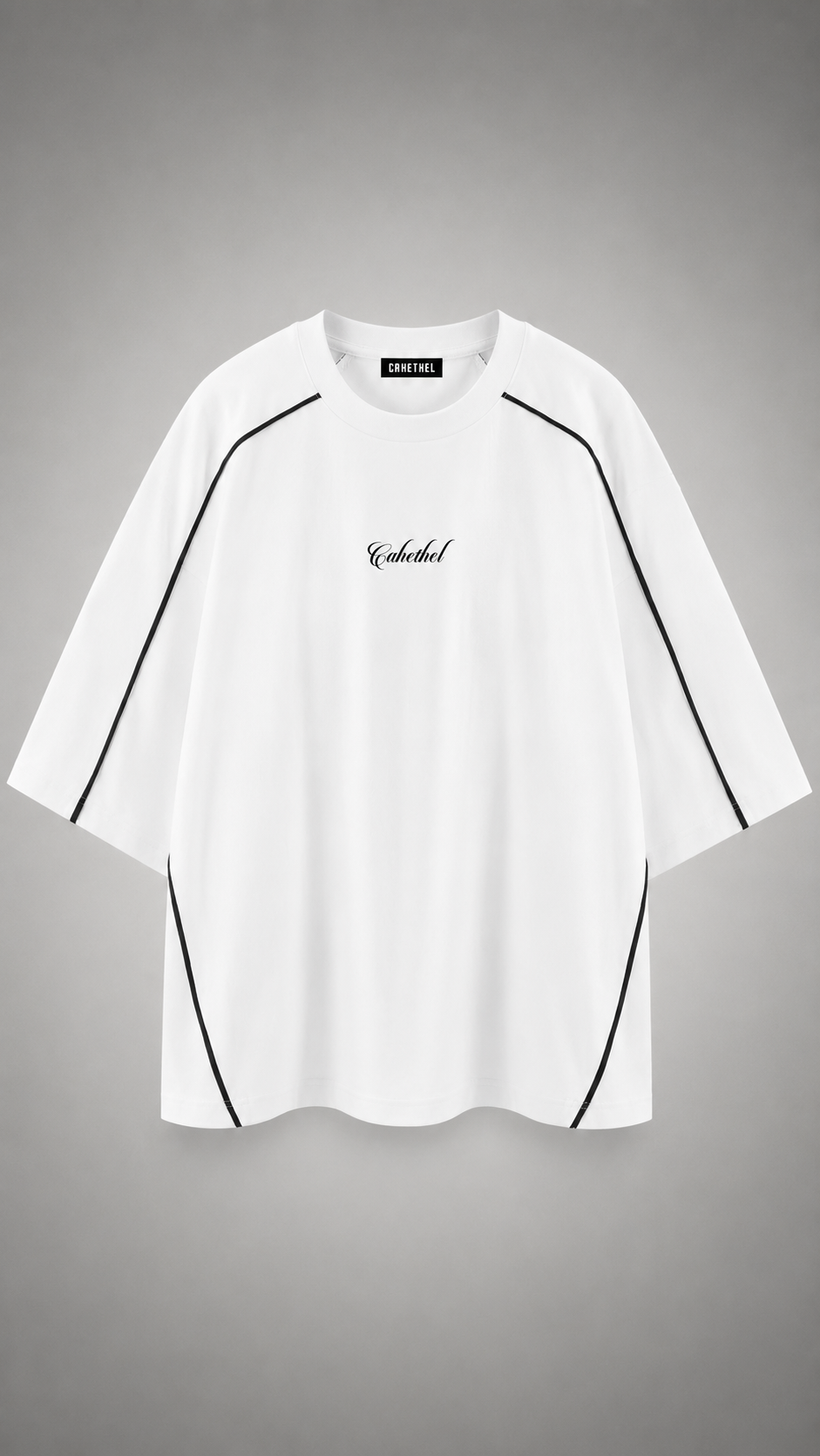 Unisex Heavyweight Boxy Piping T-Shirt