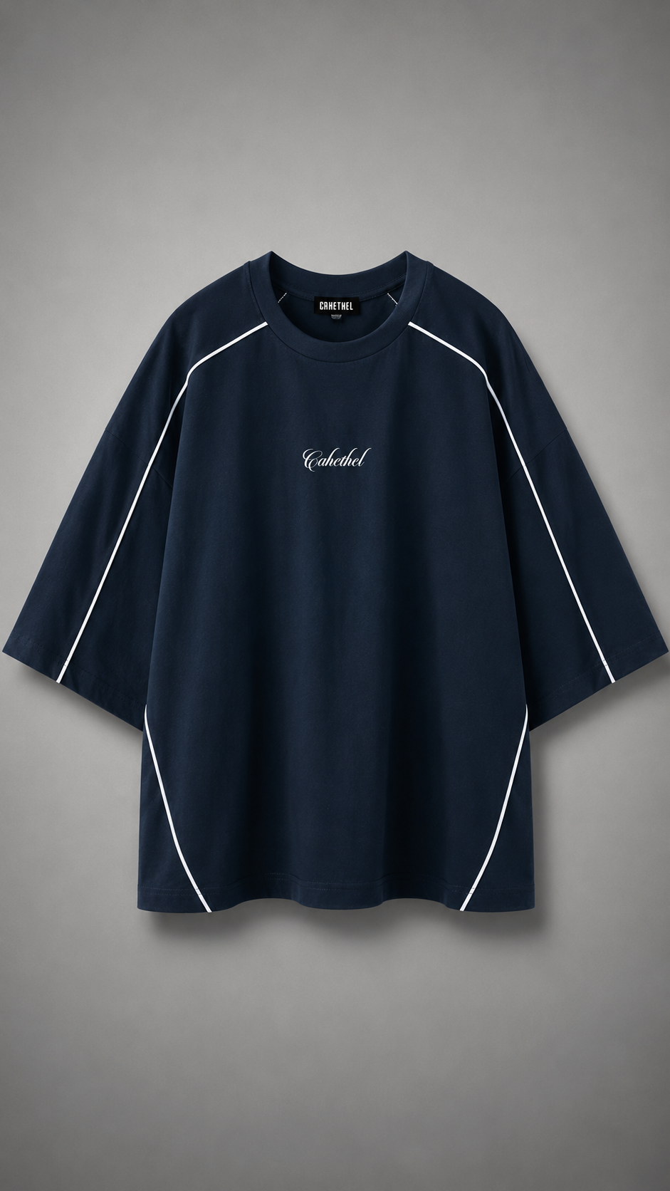 Unisex Heavyweight Boxy Piping T-Shirt