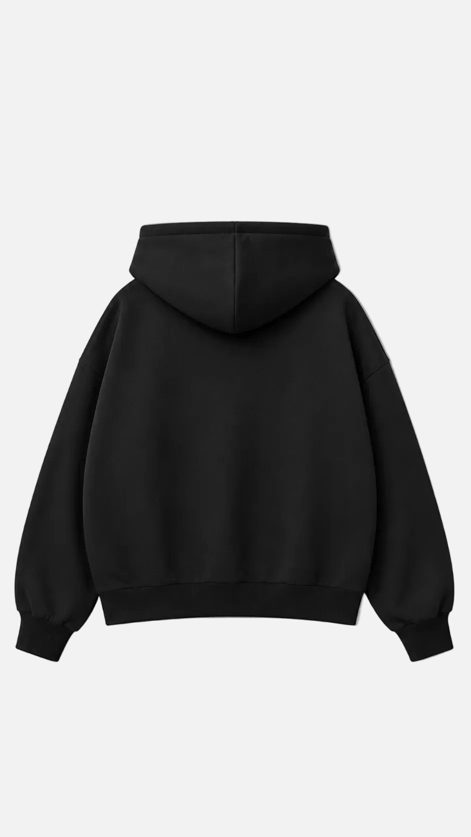 Fleeced Full-Zip Boxy Hoodie