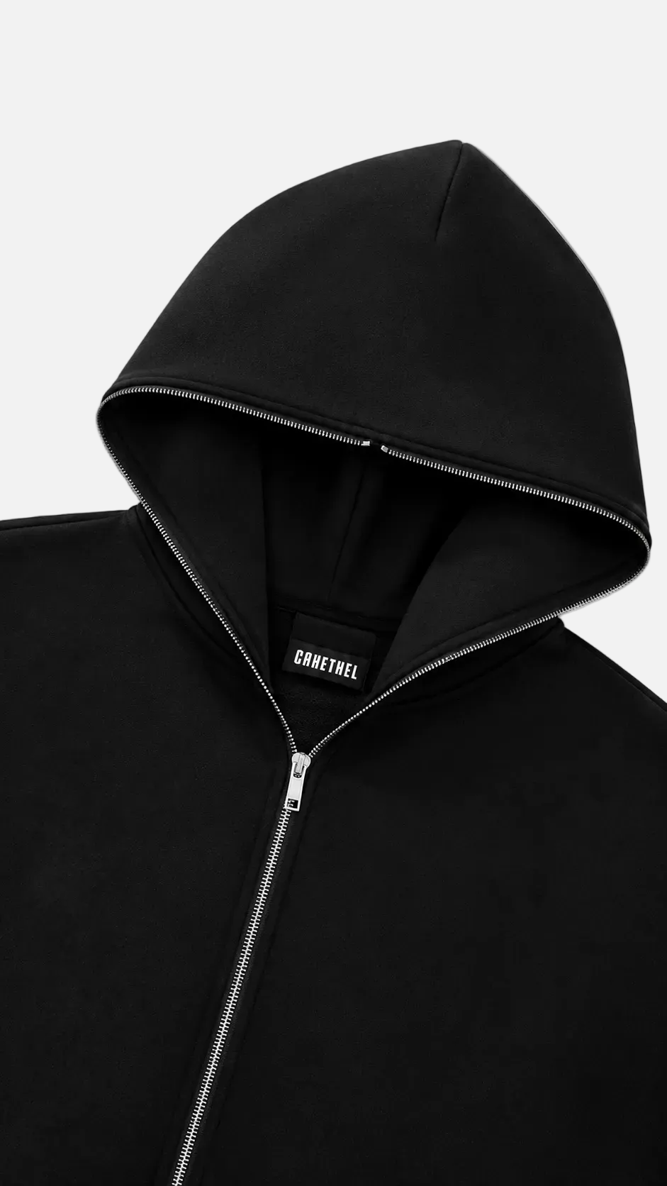 Fleeced Full-Zip Boxy Hoodie