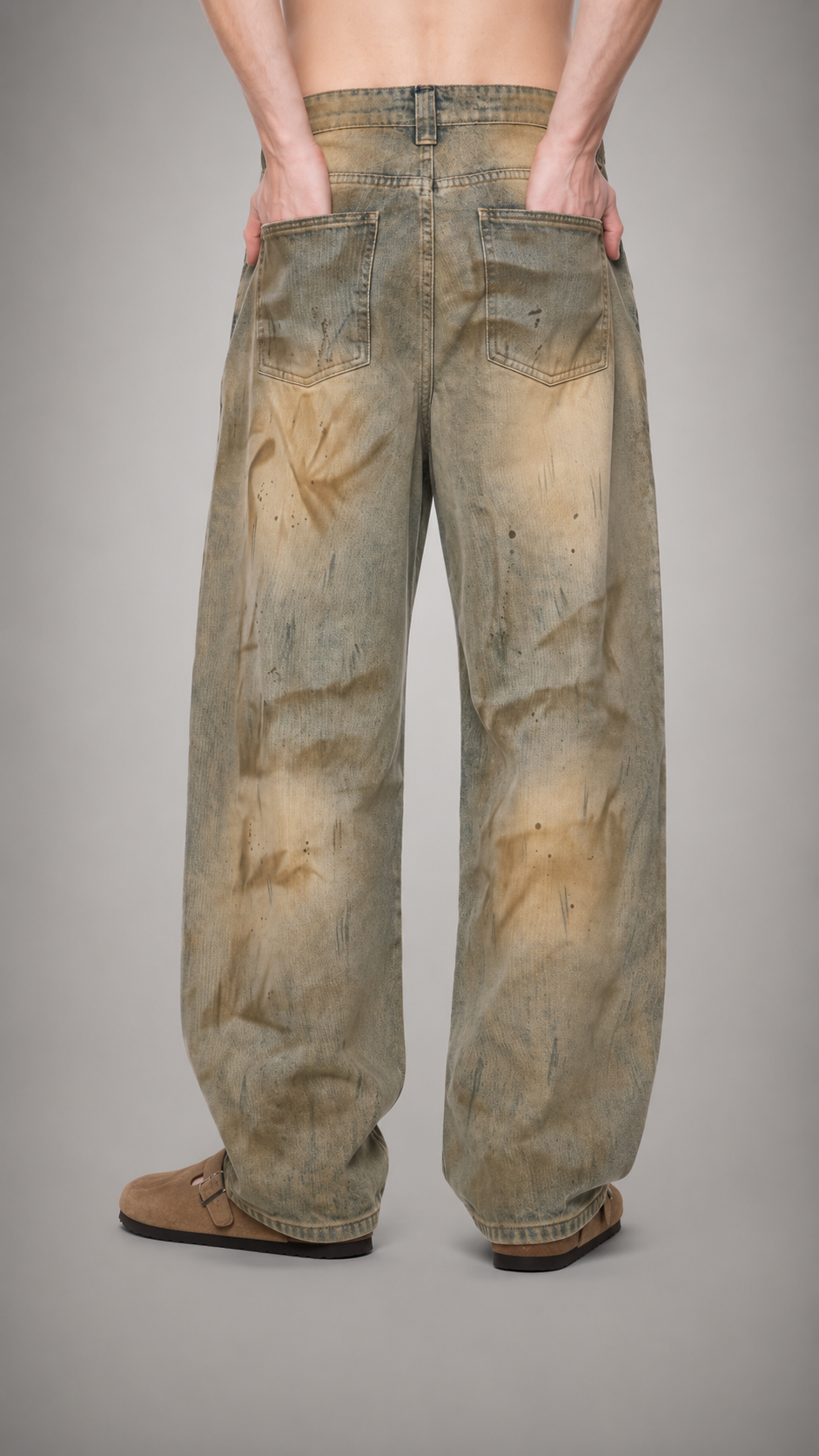 Men’s Vintage Wash Barrel Leg Jeans