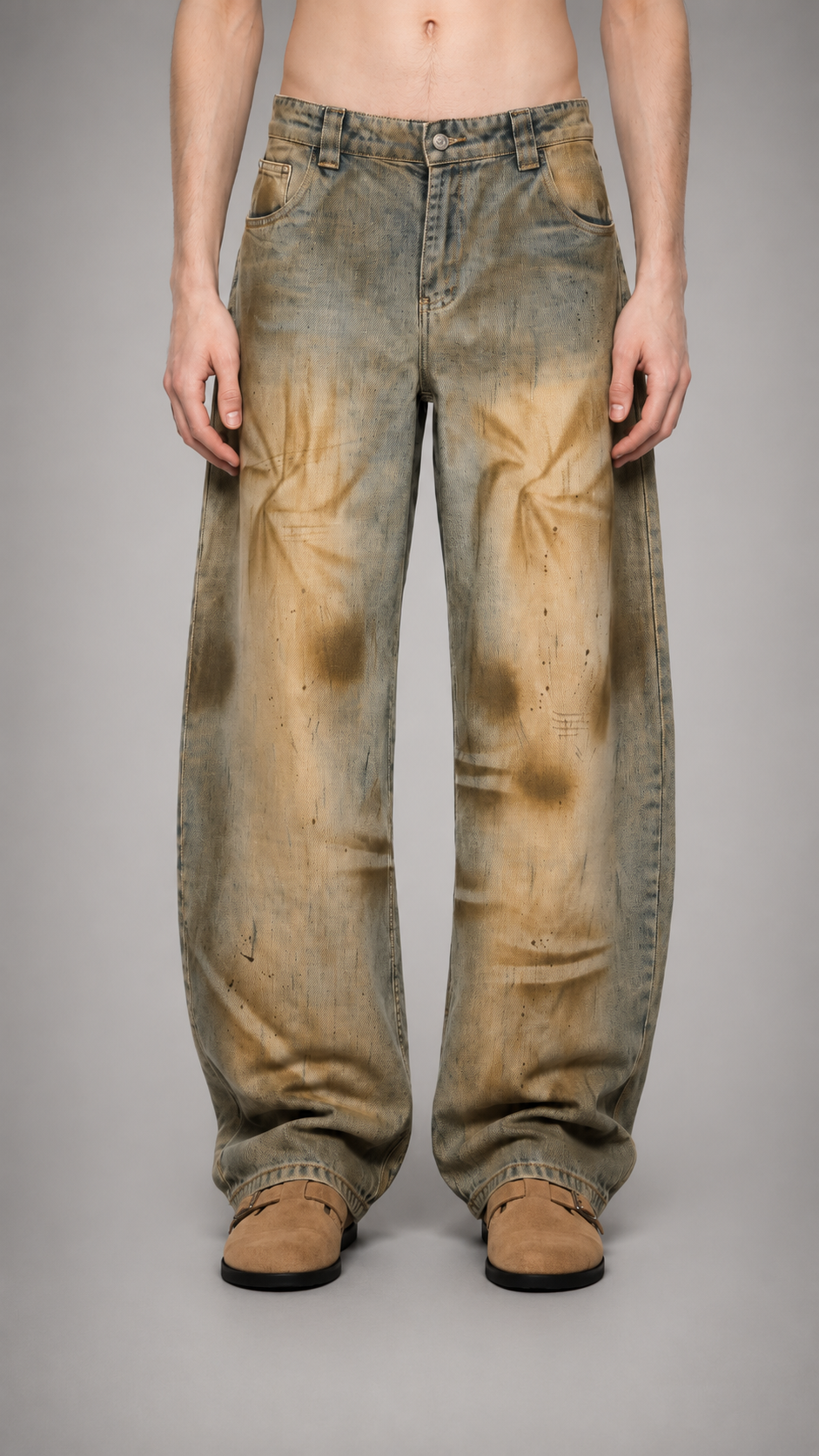Men’s Vintage Wash Barrel Leg Jeans