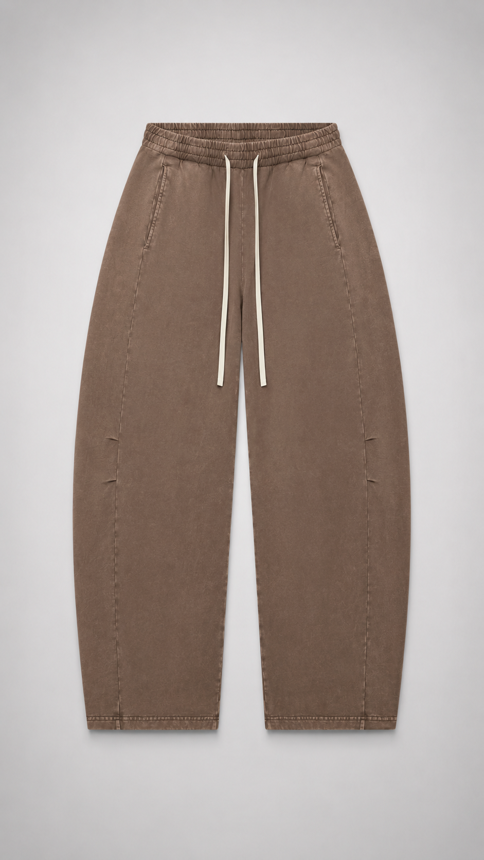Unisex Mineral Wash Barrel Leg Pants