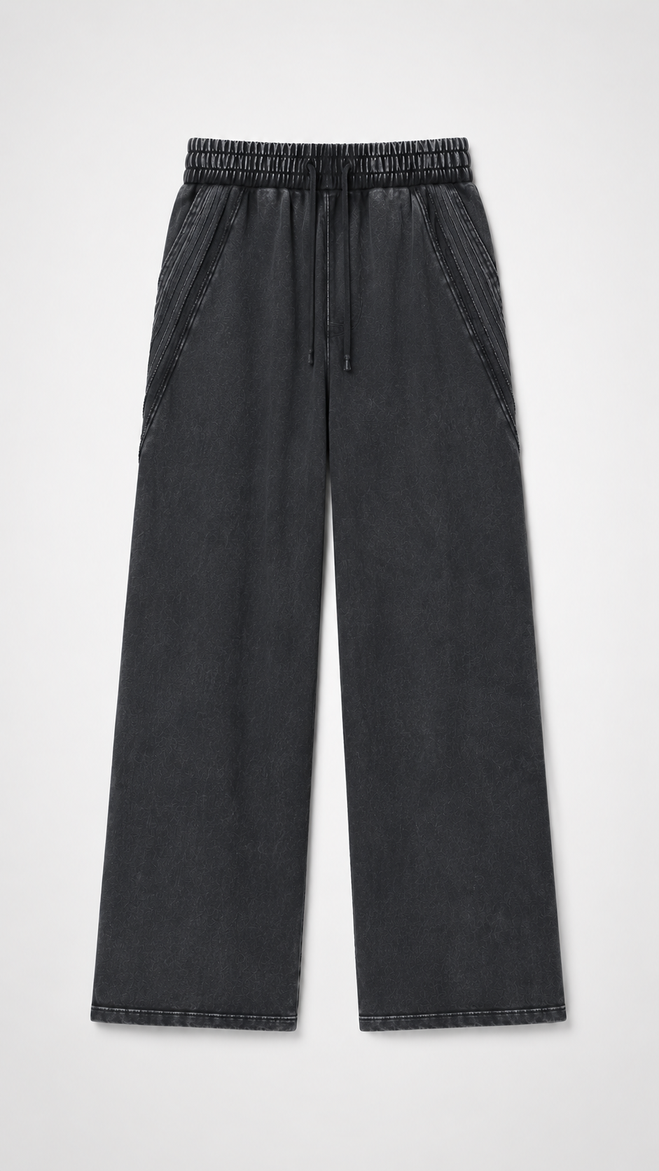 Snow Washed Tape Raw Edge Sweatpants