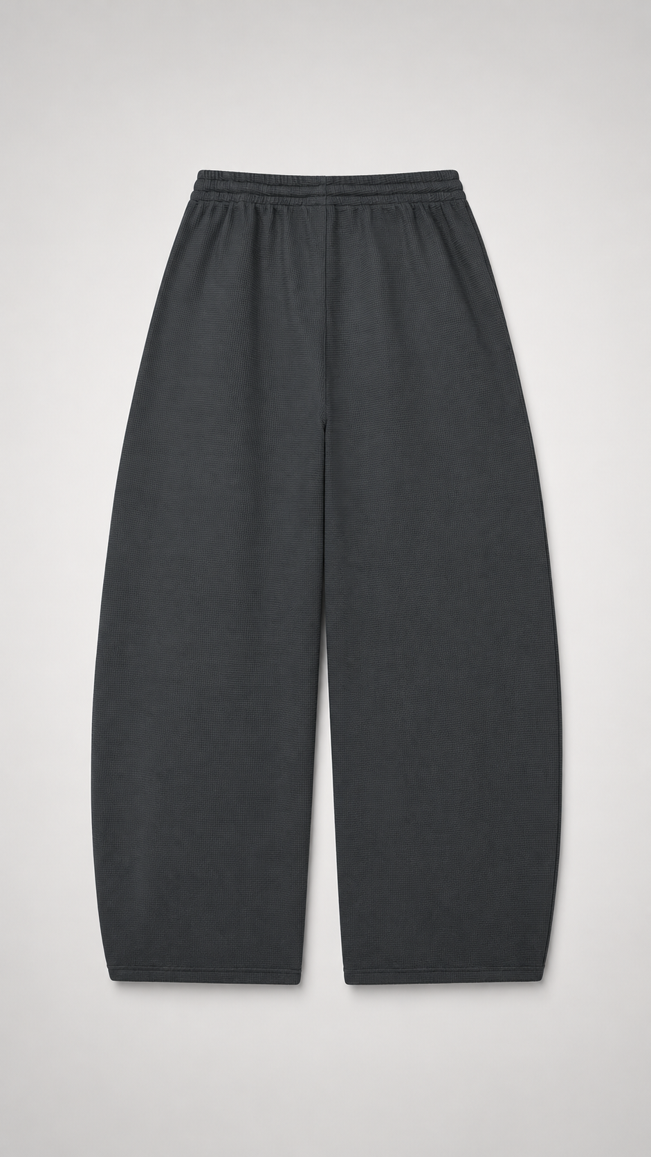 Unisex Waffle Barrel Leg Pants