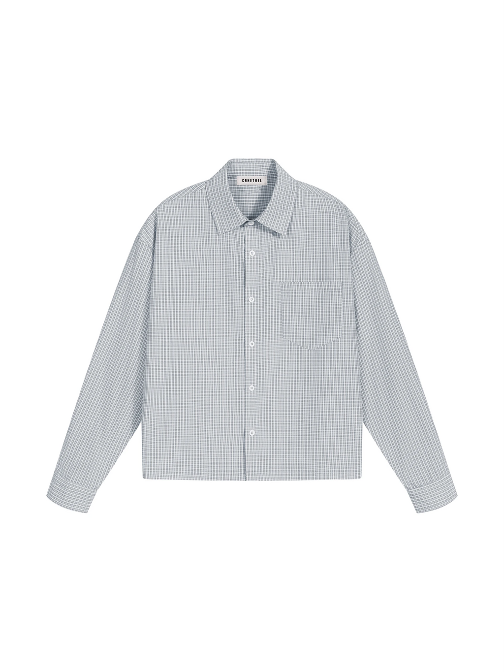 Unisex Boxy Plaid Long Sleeve Shirt 2