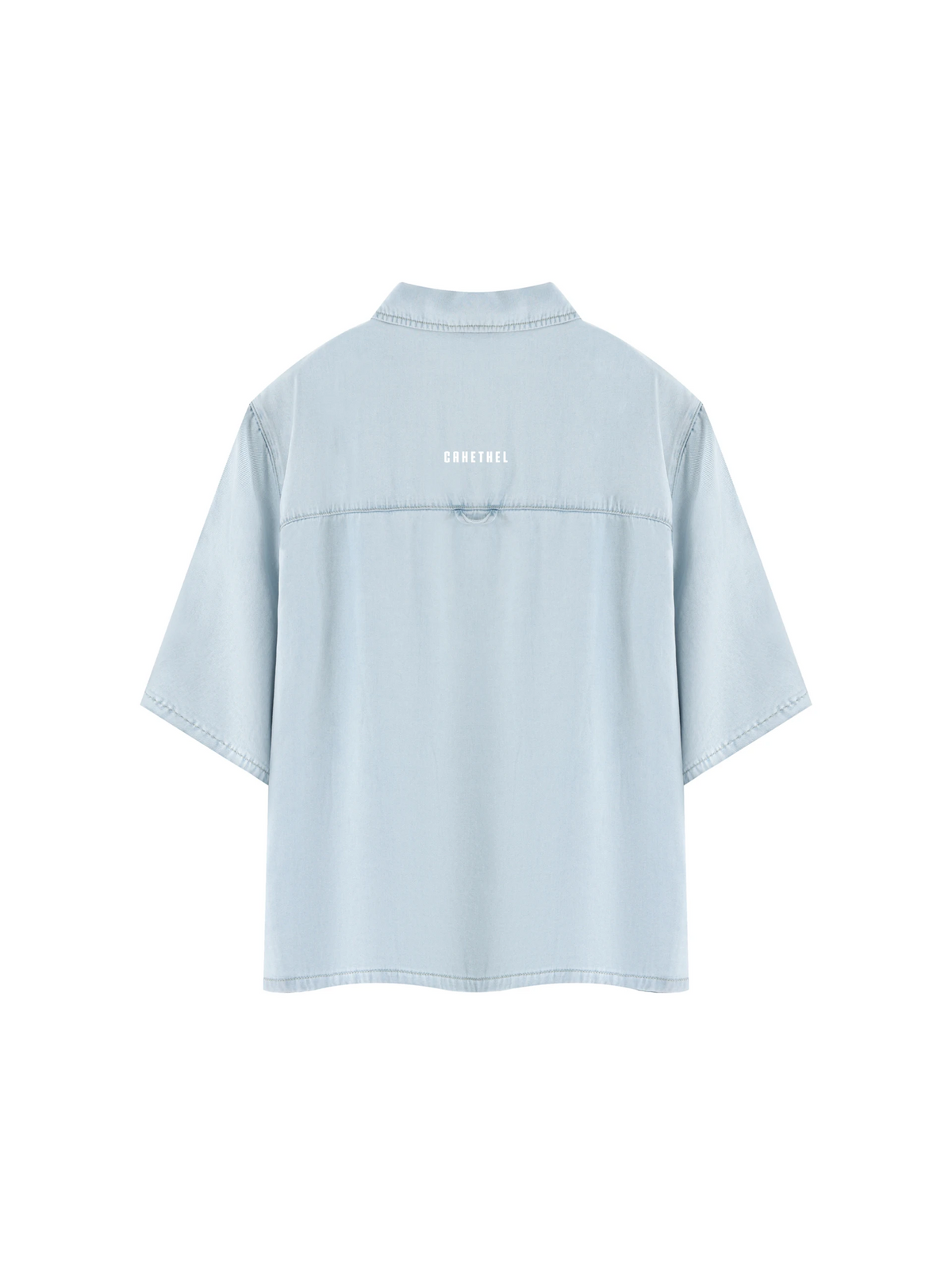 Unisex Vintage Wash Drop Shoulder Lyocell Shirt 2