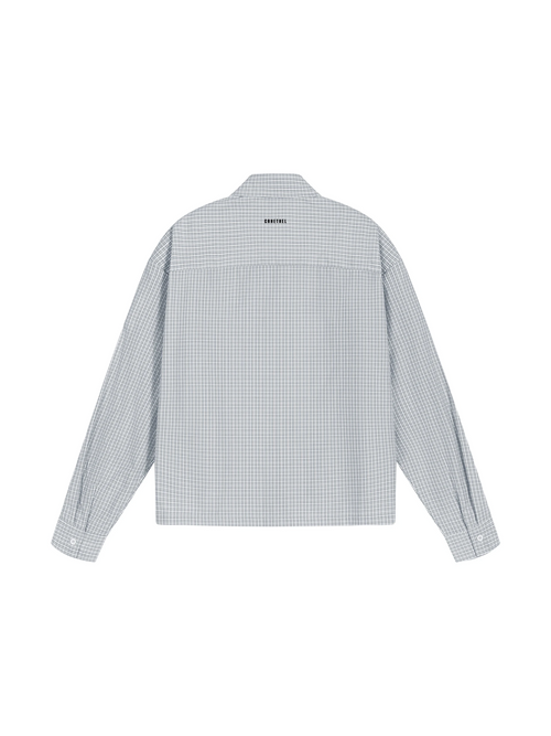 Unisex Boxy Plaid Long Sleeve Shirt 2